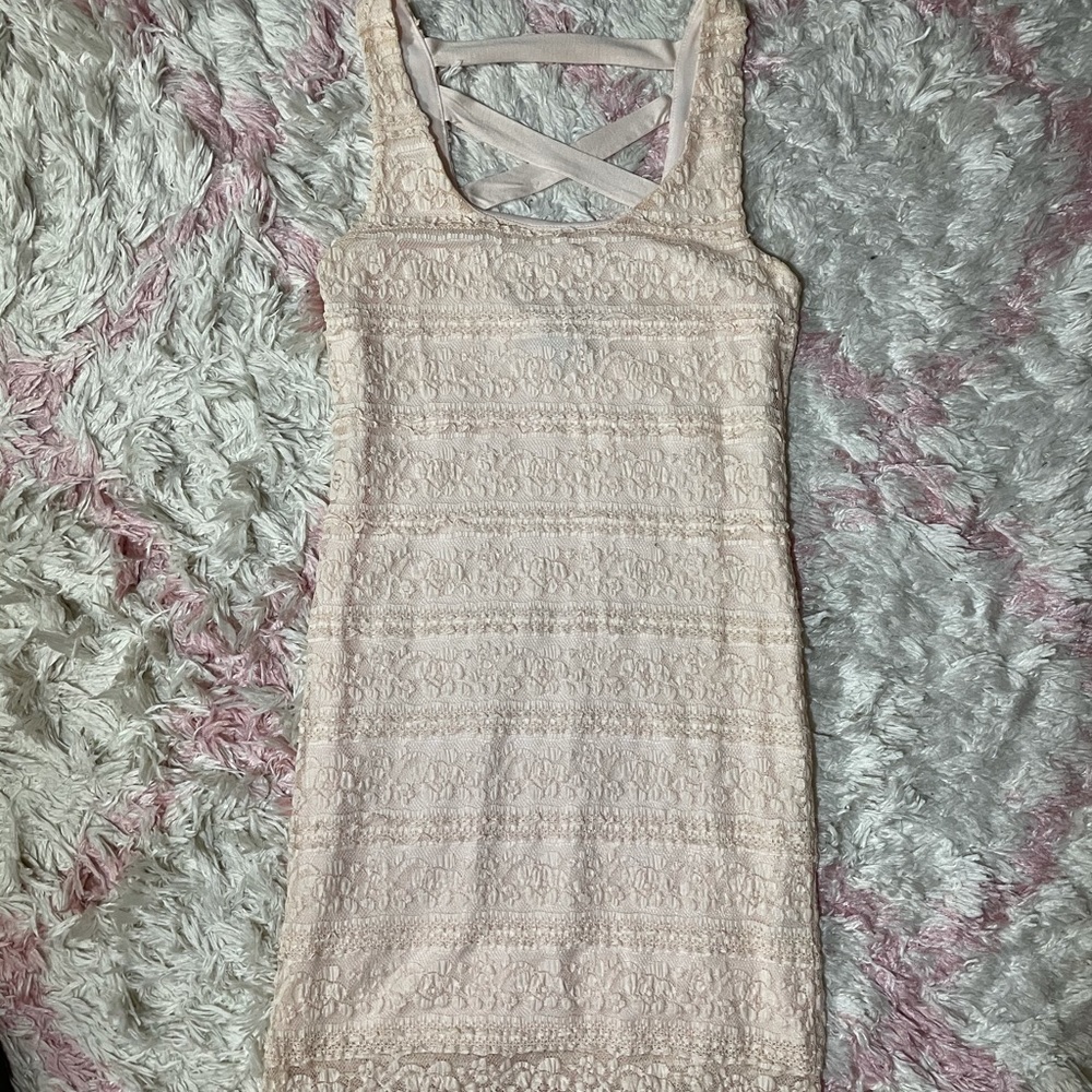 Baby pink lace dress